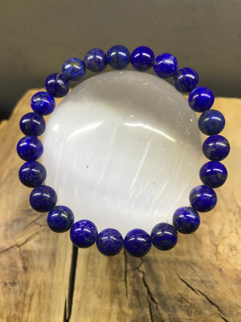 Bracelet Lapis-Lazuli 8mm  Vertus, bienfaits en lithothérapie